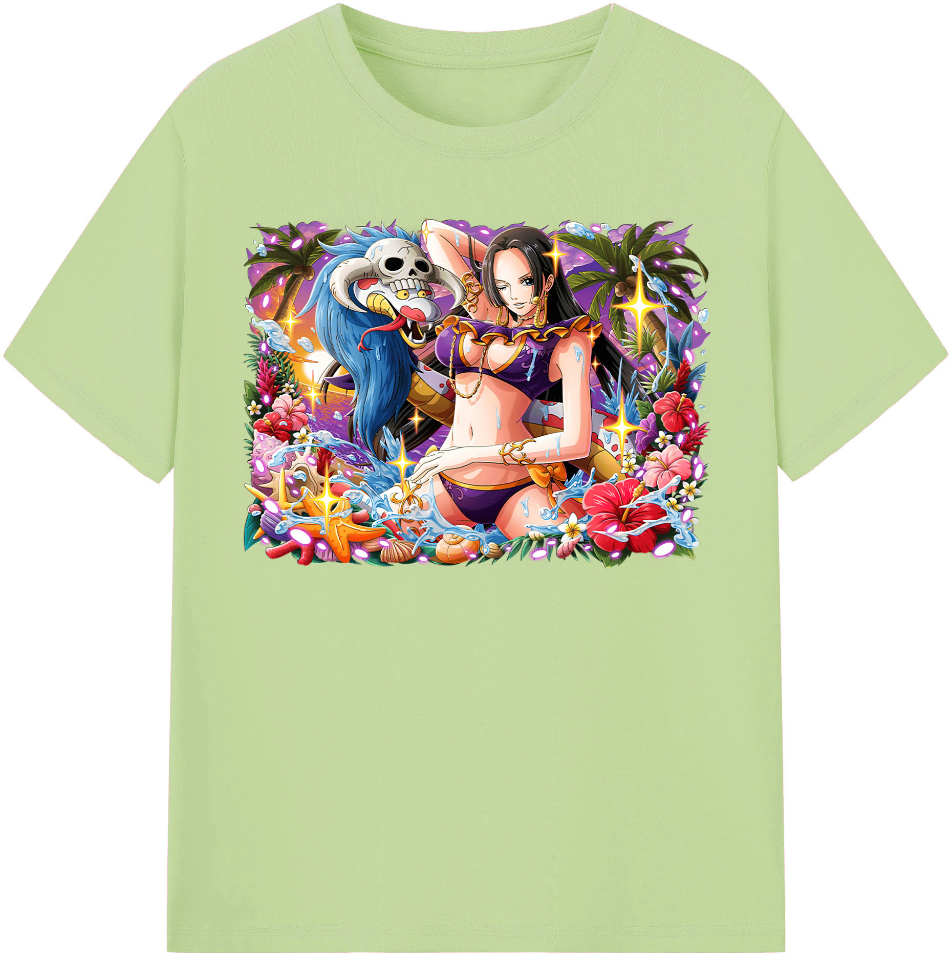 ワンピース ボア・ハンコック ONE PIECE Boa·Hancock 綿100％半袖Tシャツ（フロントプリント）